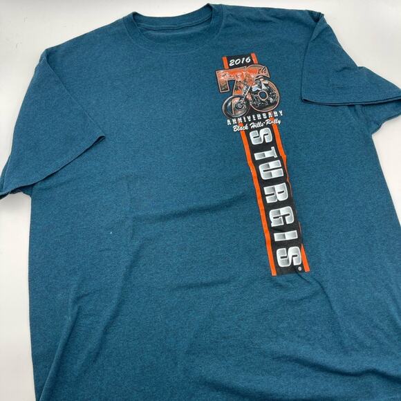 STURGIS 2016 76th anniversary biker's event Black Hills Rally men's t-shirt M - Picture 5 of 9
